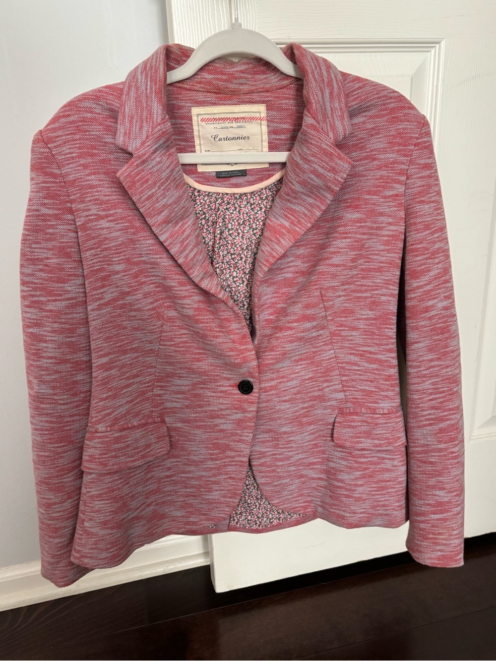 Cartonnier Heathered Rose Knit Blazer Jacket from Anthropologie